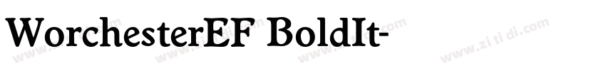 WorchesterEF BoldIt字体转换
